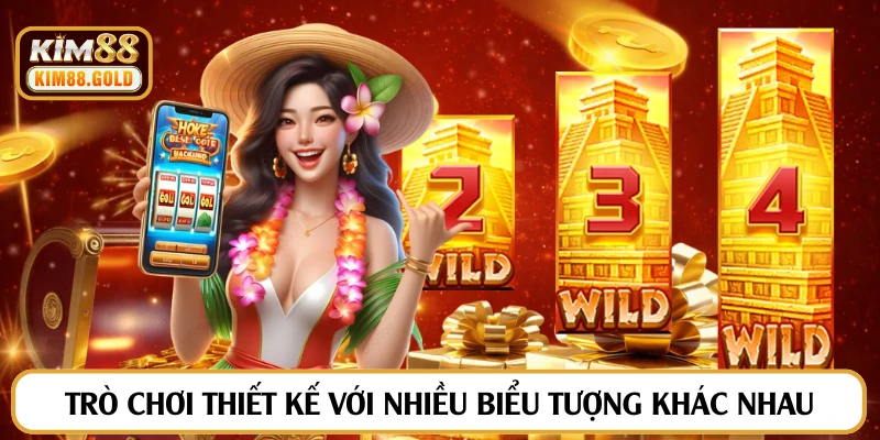 Trò chơi thiết kế với nhiều biểu tượng khác nhau